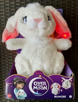 Over The Moon Bungee Bunny Plush Doll 12” Lights Up Netflix