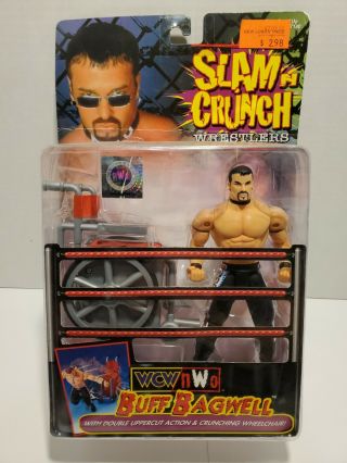 1999 Wcw Nwo Toy Biz Buff Bagwell Slam N Crunch Wrestling Figure Moc Wwf Wwe