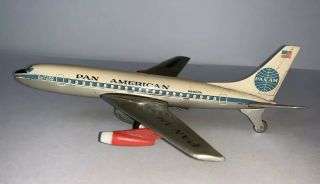 Vintage Pan American Airways Tin Friction Toy Airplane By Yonezawa Japan