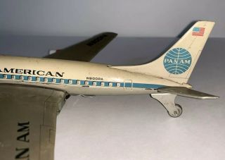 Vintage Pan American Airways Tin Friction Toy Airplane By Yonezawa Japan 2