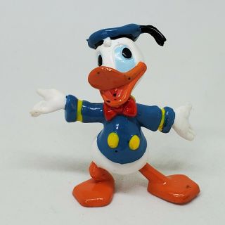 Vintage Disney Donald Duck Pvc Figure Arms Open Applause Cake Topper