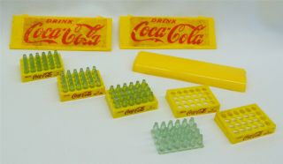 Vintage Marx Yellow Plastic Coca - Cola Coke Delivery Truck Parts Bottle Cases