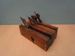 5 Vintage Wooden Moulding Planes - Various Styles & Makers