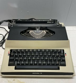 Vintage Royal Apollo 10 Electric Portable Typewriter Case Model Sp - 8000 Japan