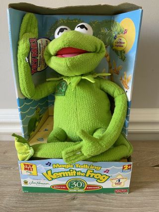 Magic Talking Kermit The Frog Plush 18 " Sesame Street 30th Anniversary
