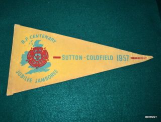 Vintage Boy Scout - 1957 World Jamboree Flag Pennant