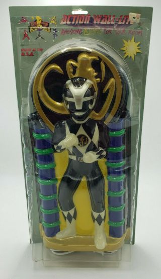 Mighty Morphin Power Rangers Action Wall - Lite Black Ranger 1994 Dmg Package