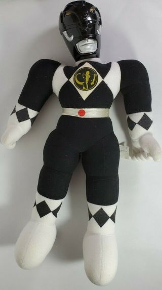 Vintage 1993 Mighty Morphin Power Rangers Action Pal Plush Doll Black Ranger