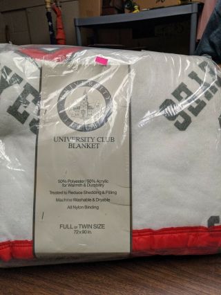 Vintage Ohio State Buckeyes University Club Blanket 72x90 "