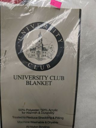 Vintage Ohio State Buckeyes University club blanket 72x90 