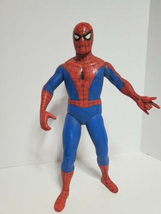 Vintage 1991 Marvel Supersize Superheroes 14 " Spider - Man Figure Toy Biz Mexico