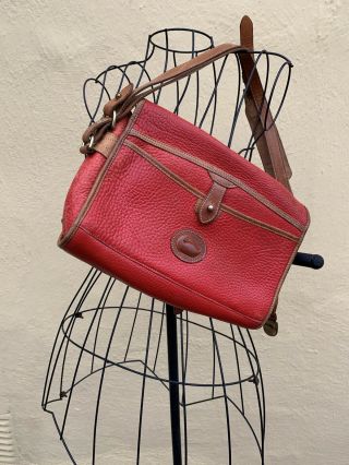 Dooney & Bourke Vintage/red/brown Shoulder Bag In