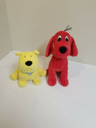 Kohls Cares Plush Bean Bag Clifford The Big Red & T Bone Dog 15 " Stuffed Animal