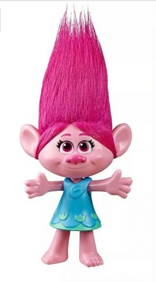 Trolls World Tour 2020 Movie Poppy 9” Chunky Doll Pink Hair Figure Play Toy