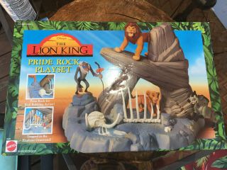 Vintage Mattel Lion King Pride Rock Deluxe Playset 1994 66383 Complete