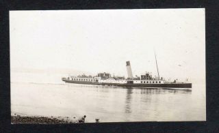 Vintage Photograph Of Clyde Steamer " Glen Rosa " At Largs (c63287)