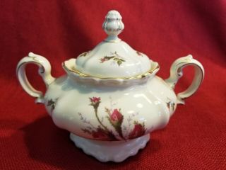 Rare Vintage Pompadour Moss Rose Sugar Bowl With Lid By Rosenthal Selb Germany