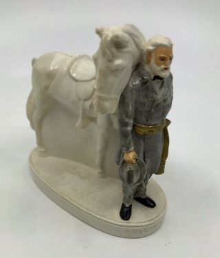 Vintage Sebastion Miniatures Robert E Lee With Horse Hand Painted Box