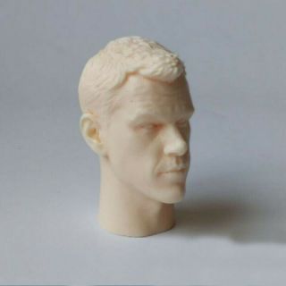Blank 1/6 Scale The Bourne Identity Matt Damon Head Sculpt Unpainted Fit 12 