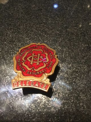Vintage Collectable Manchester And Salford Hospital Saturday Fund Badge