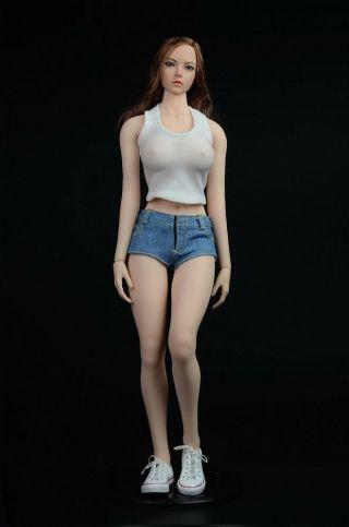 1/6 Female Tank Top Short Jeans Set A For PHICEN Hot Toys Figure SHIP FROM USA 2
