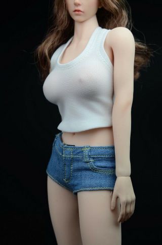 1/6 Female Tank Top Short Jeans Set A For PHICEN Hot Toys Figure SHIP FROM USA 3