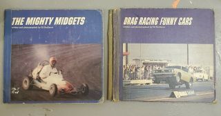 Set - Drag Racing Funny Cars & The Mighty Midgets By Ed Radlauer,  Vintage Autos