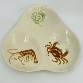 Shorter And Son,  Vintage 3 Section Seafood Platter Plate,  Crab/lobster/shrimp