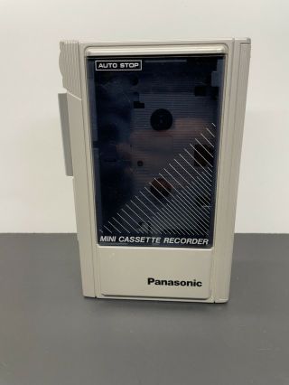 Panasonic Vintage Mini Cassette Recorder Player Rq - 340 Auto Stop