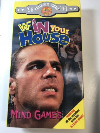 Vintage Wwf ‘96 Coliseum Video In Your House Mind Games Vhs
