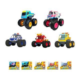 Babybus Toy Baby Panda Monster 5 Set Police Car Tow Fire Truck Ambulance