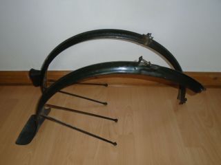 Vintage 1957 Raleigh Front & Rear Mudguards & Jewelled Rear Reflector/light