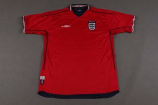 England National Team 2002/2004 Away Football Shirt Jersey Vintage Umbro Size L