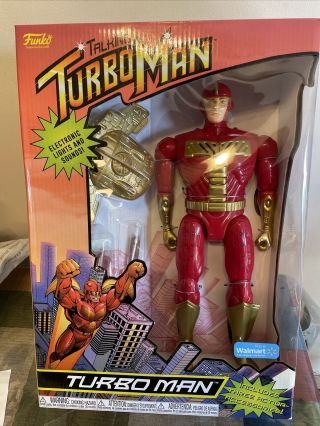 Turboman 13.  5” Talking Figure Jingle All The Way Walmart Funko Mib ‘21 Turbo Man