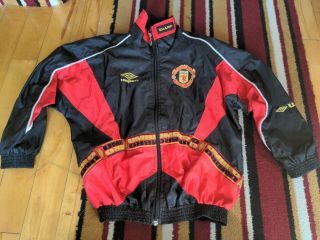 Manchester United Tracksuit Jacket Rare Vintage Man Utd Umbro Sharp 1990s