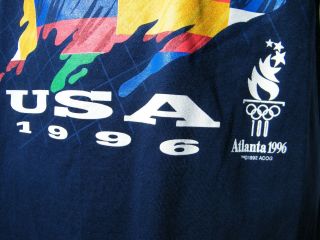 Men’s Vintage Hanes Heavyweight USA Atlanta 1996 Olympics T Shirt Sz XL NWOT Cd 3
