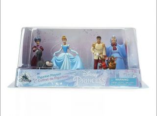 Disney Princess Cinderella Figurine Playset Set 6 Figures Toys Cake Toppers