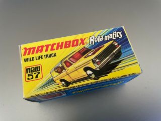 MATCHBOX No 57 WILD LIFE TRUCK VINTAGE BOXED SCALE MODEL LESNEY PRODUCT 2