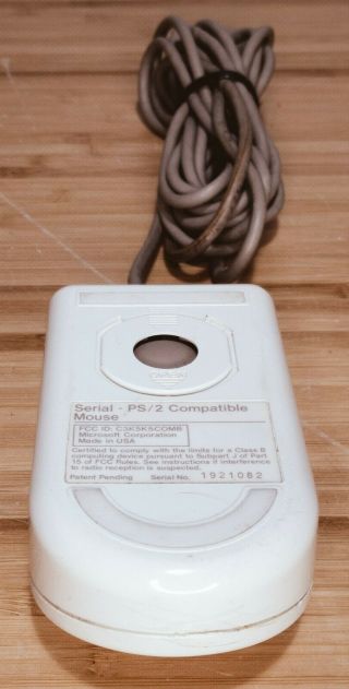 Microsoft Serial PS/2 Compatible Mouse Vintage 3