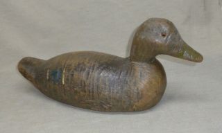 Vintage Animal Trap Co.  Carved Wooden Duck Decoy