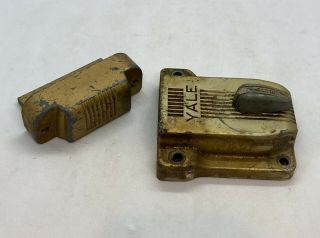 Vintage Art Deco Yale Deadbolt Lock And Strike,  Incomplete Set