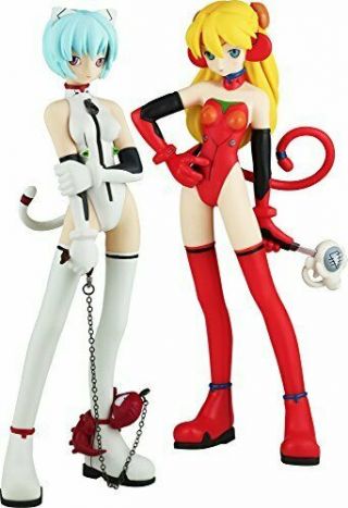 Kaiyodo Neon Genesis Evangelion: Rei Ayanami & Sohryu Langley Pvc Figure (grimlo