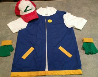 Childs Ash Ketchum Pokemon Trainer Costume - Made In Usa Seller - Cosplay 3 Pc