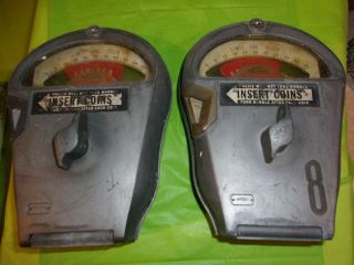 Two Vintage Park - O - Meter Model " S " Duplex Parking Meters
