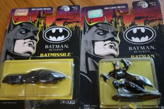 2 Nos Batman Returns Batman & Batmissile Die - Cast Ertl 1992