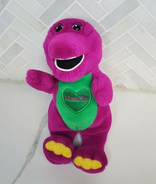 Vintage Singing Barney Dinosaur Plush " I Love You " 10 "
