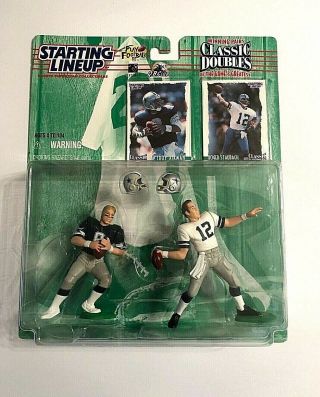 1997 Nfl Starting Lineup Classic Doubles Troy Aikman Roger Staubach Figure