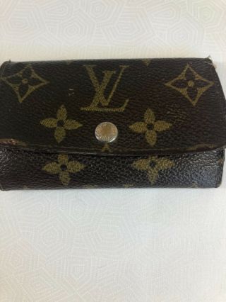 Authentic Vintage Louis Vuitton Key Holder/case Marked Malletier 1970’s Or 80’s