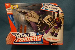 2008 Hasbro Transformers Animated Voyager Class Blitzwing Decepticon Nib