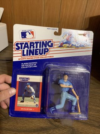 1988 Kenner Starting Lineup Kevin Seitzer Figure & Card Slu Royals Baseball